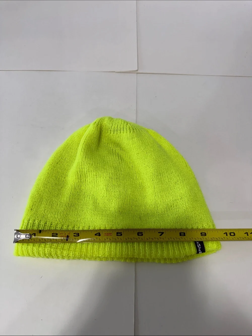 Kids Neon Yellow Knit Beanie Hat - Unbranded